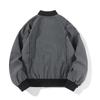 Unisex Oversized Streetwear Bomber Jacket Fall Casual Outerwear With Side Pockets