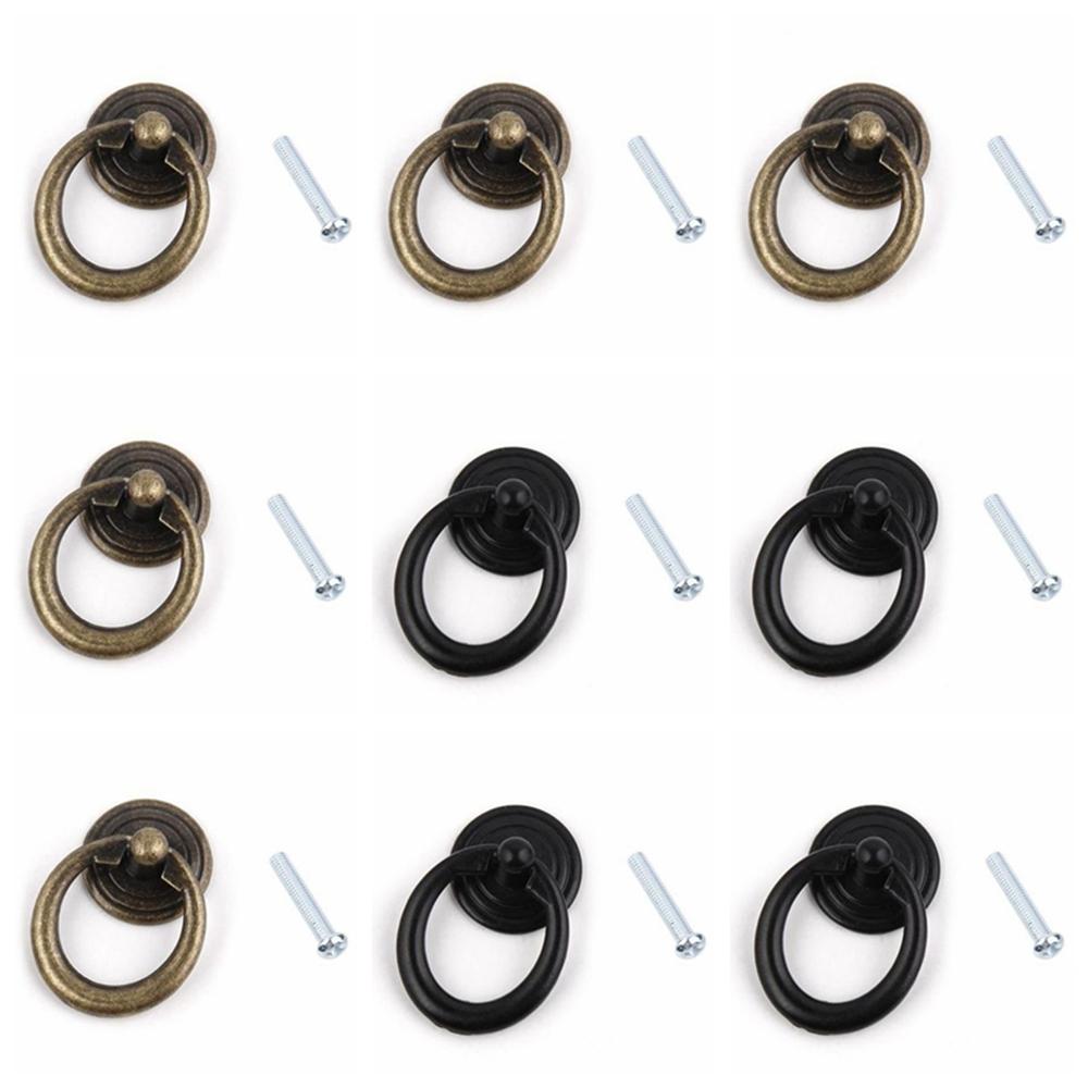Wood Case Drop Ring Cabinet Knobs Drawer Pulls Cabinet Ring Pulls Furniture Handles Ring Handles