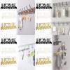 Modern Iron Home Letter Key Towel Organizer With Screw Mount For Household Storage