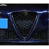 Для Alfa Romeo Giulia красные или карбоновые стильные решетки на голову автомобиля, V-образная рамка, декоративная отделка, наклейка с логотипом, Стайлинг