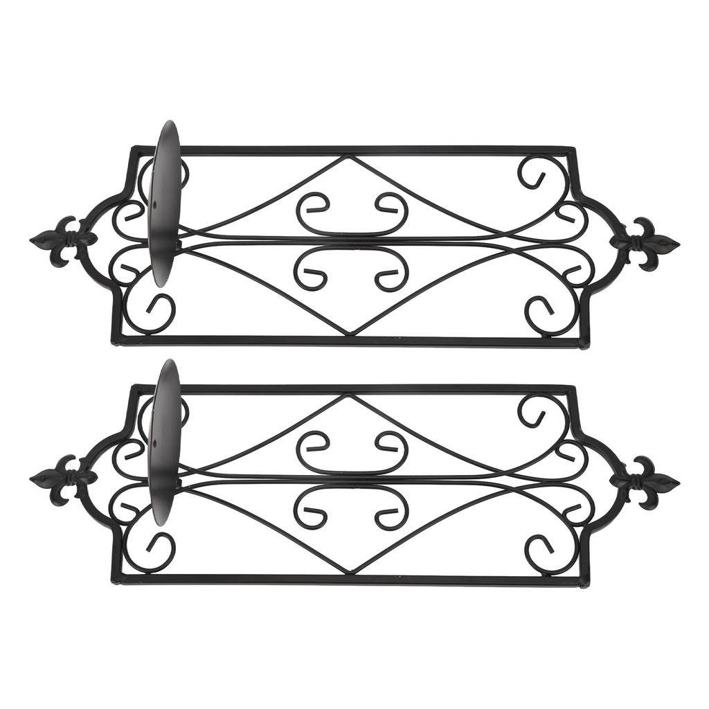 2pcs Wall Sconce Candle Holder Hanging Iron Wall Candle Sconce Holder Wall Decorations for Living
