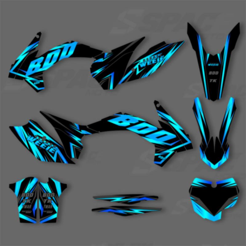 SPACE Custom Motorcycle Graphics Background Decal for KTM 125 250 300 350 450EXC 2014-2016 SXF 2013-2015 Decals Stickers Kits 10