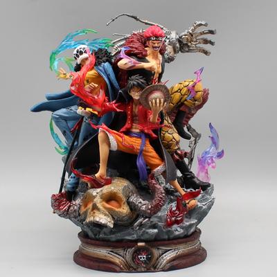 22 см Фигурка One Piece Три капитана Аниме Фигурка Кид Ло Луффи Экшн ПВХ Модель Статуэтка Кукла Коллекция Украшение Игрушки Подарки