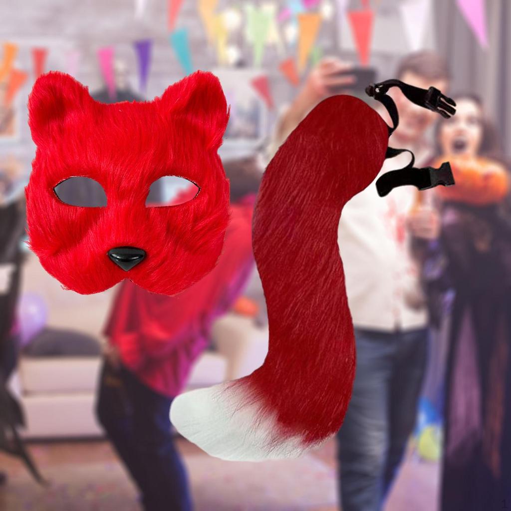 Искусственный кошачий хвост Набор реквизита для украшения Хэллоуина, вечеринки, фестиваля