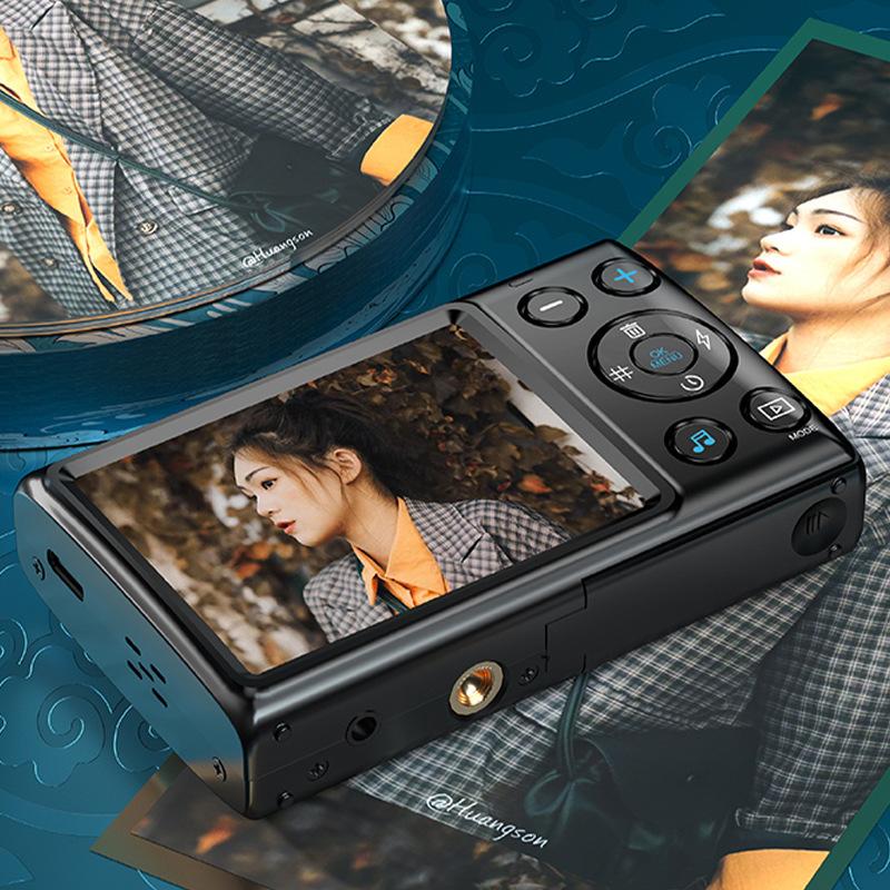 64MP CCD Digital Camera with Music Player, Portable Vlog Camera for Student Travel, Entry-Level HD Compact Camera