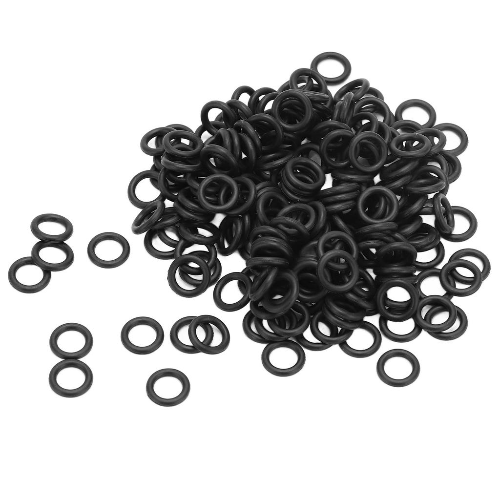 200 шт. черное резиновое уплотнительное кольцо, устойчивое к истиранию гибкое универсальное уплотнительное кольцо для рыбалки