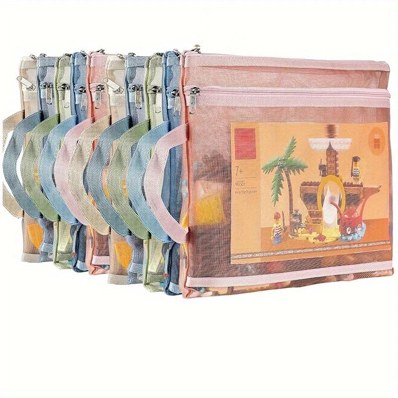 A4/A5 Моранди Двухслойная Прозрачная Нейлоновая Сетка Студенческая Сумка для Хранения Материалов для Классификации Тестовых Работ,Сумка для Документов,Сумка для Ручек