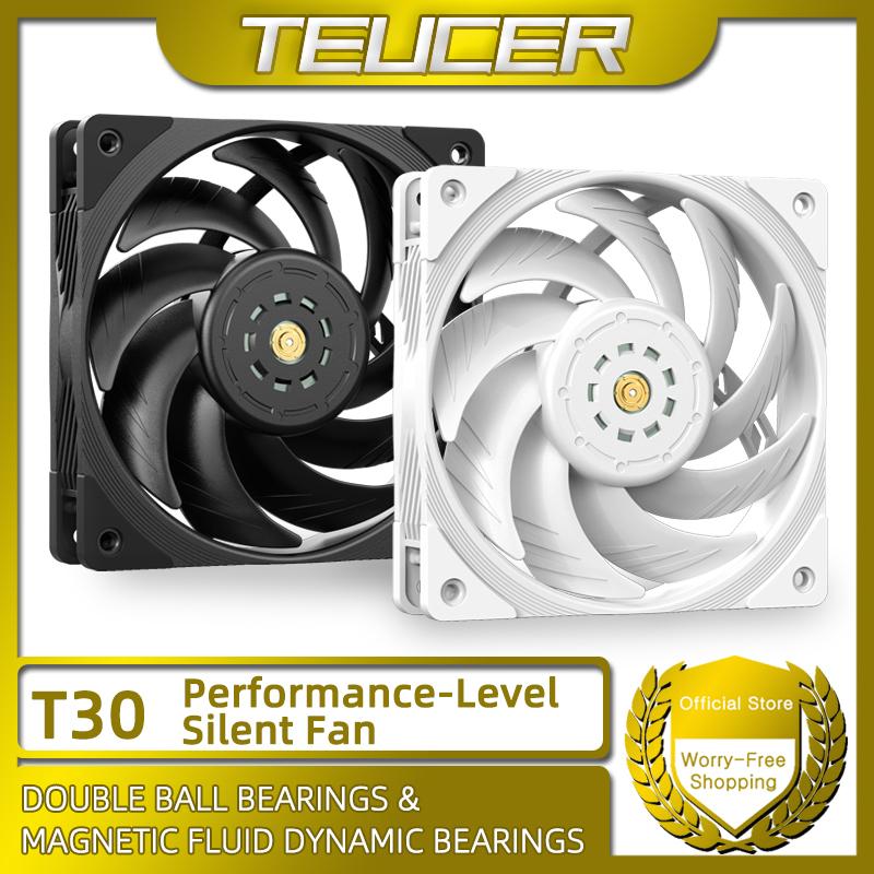TEUCER T30 Series PC Cooling Fan High Wind Pressure Performance Version Dynamic Balance PWM Case Water-cooled Radiator CPU Fans