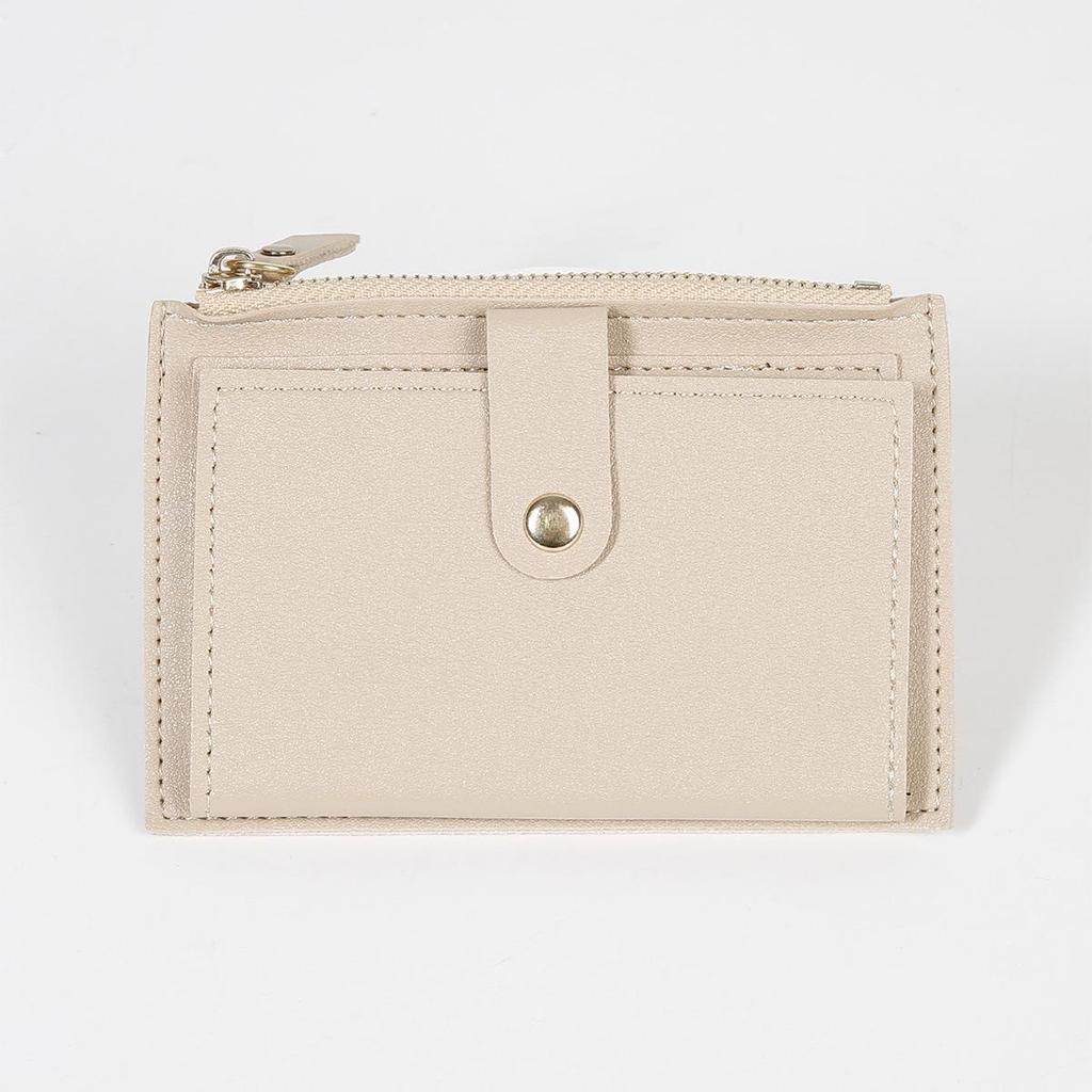 Компактный женский кошелек: Кошелек для монет с застежкой-молнией и кнопками 2025 года, идеальный вариант для студентов