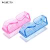 Plastic Rectangle Nail Dust Brush 2 Color Pink or Blue Manicure Tool Easy To Clean Dust Brush For Nail Art