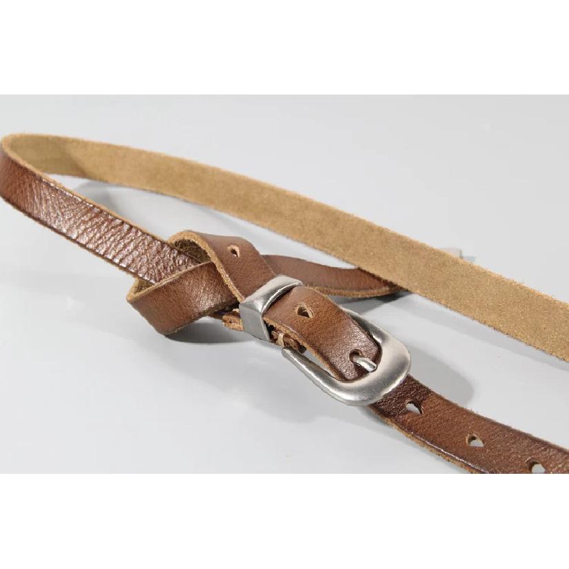 Extended Thin Section Knotted Decorative Ladies Belt All-match Slim Skirt Belt Narrow Soft Genuine Leather Women's Jeans Belt