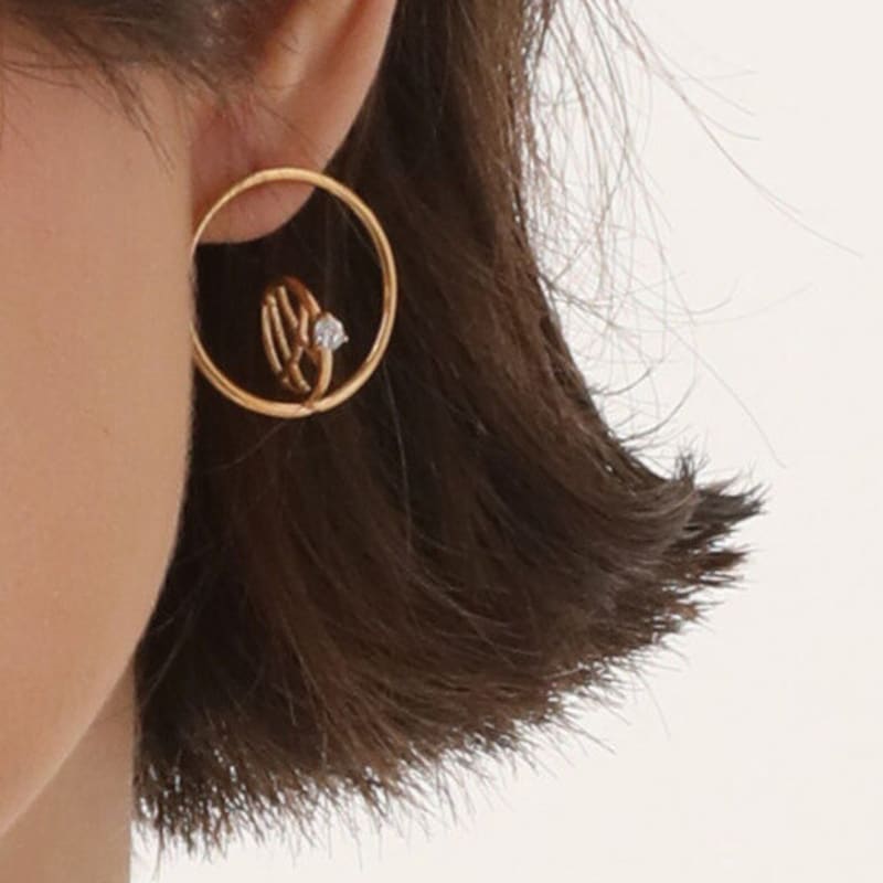 DU T`Ai PONT Cross Line Earrings