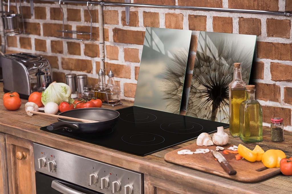 СТЕКЛЯННАЯ ЗАЩИТНАЯ ПАНЕЛЬ ДЛЯ КУХНИ 65x52 ЦВЕТОК