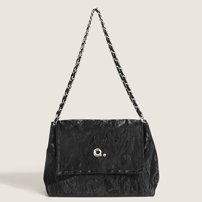 Осенняя женская сумка с текстурой, нишевый дизайн, сумка-тоут с цепочкой, универсальная сумка для подмышек