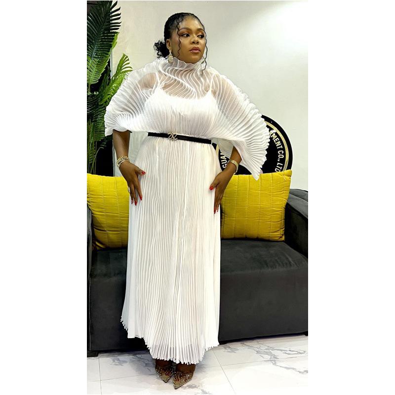 Африканское Элегантное Однотонное Платье Большого Размера - Новый Модный Стиль