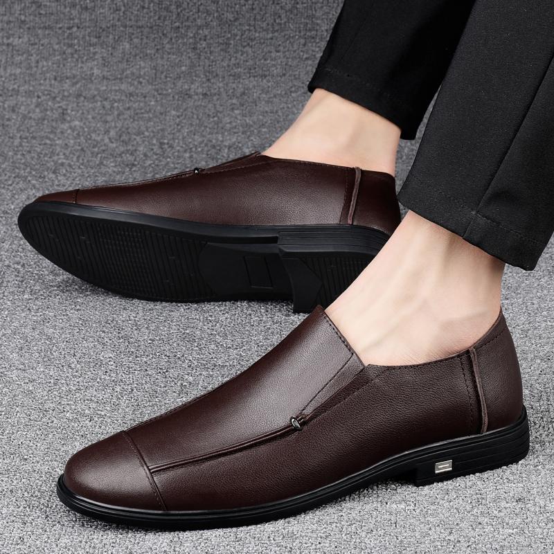 Men Dress Shoes New Classic Leather Oxfords For Wedding Party Business Shoes Men Loafers Genuine Leather Designer Formal Shoes