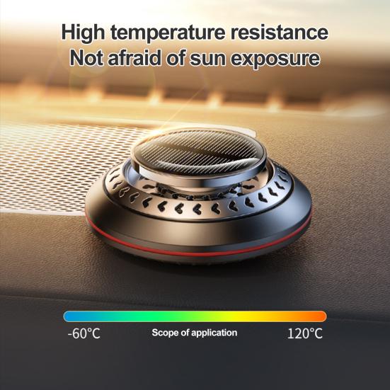 Автомобильный освежитель воздуха на солнечной энергии, длительный аромат, дезодорант, алюминиевый сплав, автоэфирное масло, ароматерапевтический диффузор, аксессуары для салона автомобиля