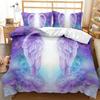 Angel Wings Duvet Cover, Angel Fairy Tale Theme Bedding Set for Teens Adults, Beautiful Feather Polyester Comforter Cover