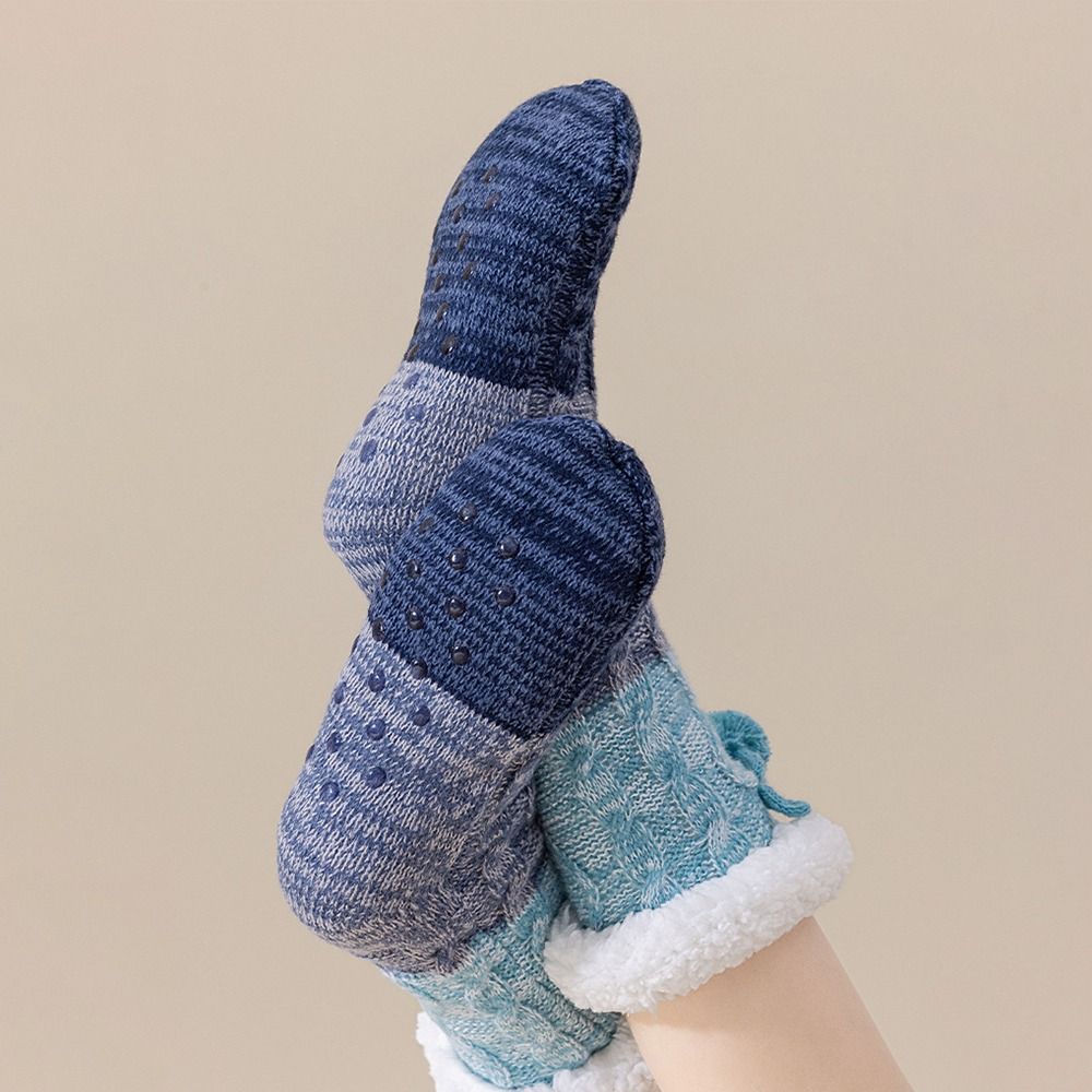 Silicone Non-slip Socks Thicken Thermal Floor Socks New Warm Boots Socks Winter