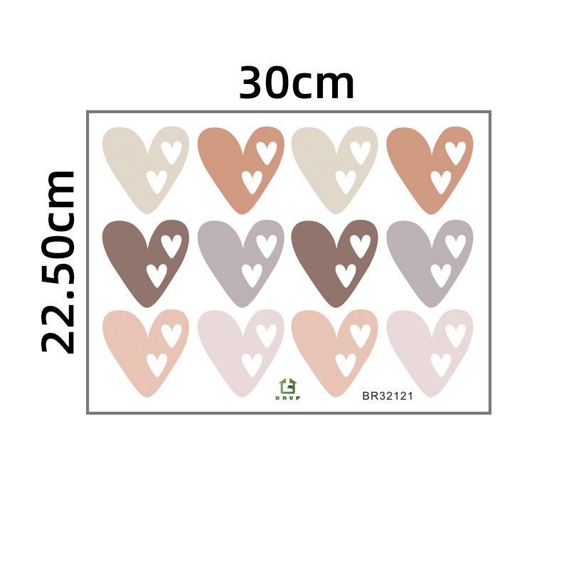 36 шт. в форме сердца, модные наклейки на стену в стиле бохо, настенные наклейки в стиле бохо для гостиной, спальни, детской комнаты, домашнего декора