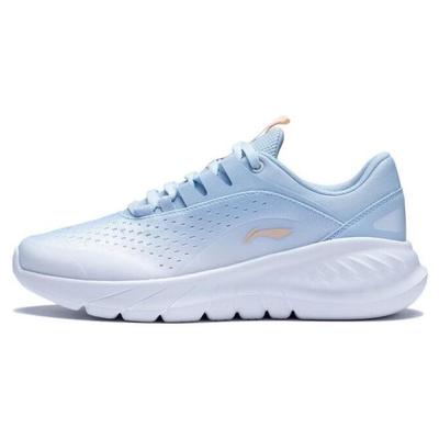 Li Ning EazGo Легкая адаптивность Устойчивость к истиранию Дышащие Низкие беговые кроссовки Женские Сине-белые ARST036-3