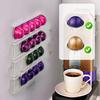 Self-Adhesive Coffee Pods Holder Large Capacity Multi-layer Simple Installation Wall Mounted Coffee Capsule Rack