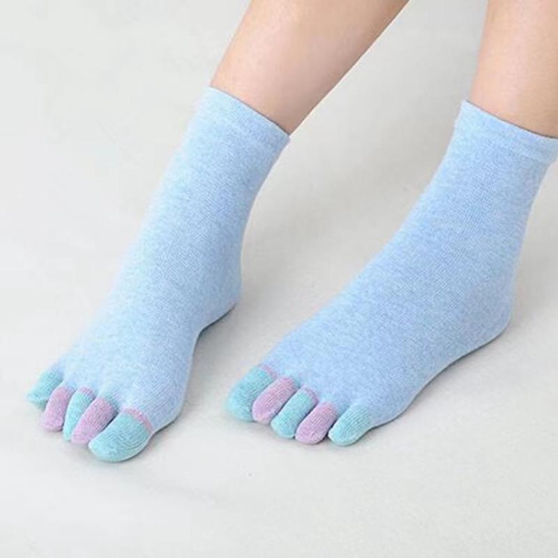 6 пар женских носков с пятью пальцами, хлопковые, дышащие, эластичные, короткие носки до щиколотки, повседневные, высококачественные носки для девочек, мягкие, забавные носки с пальцами