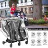 Baby Stroller Rain Cover Universal Double Stroller Rain Cover Clear Twins Stroller Cover Dust Shield Outdoor, Travel Accessories