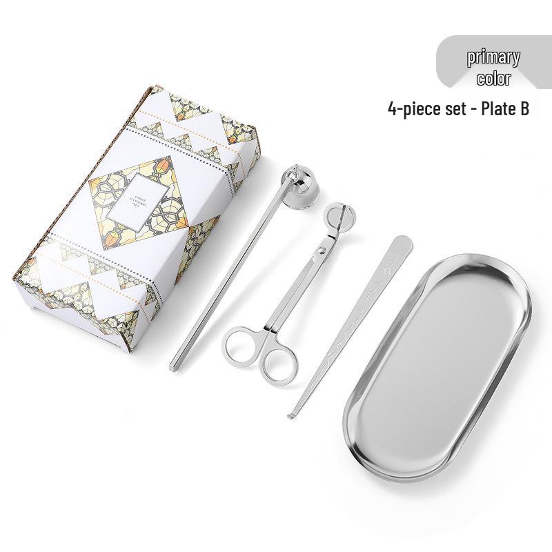 Набор инструментов для ароматерапевтических свечей из нержавеющей стали: Маленький тушитель и ножницы