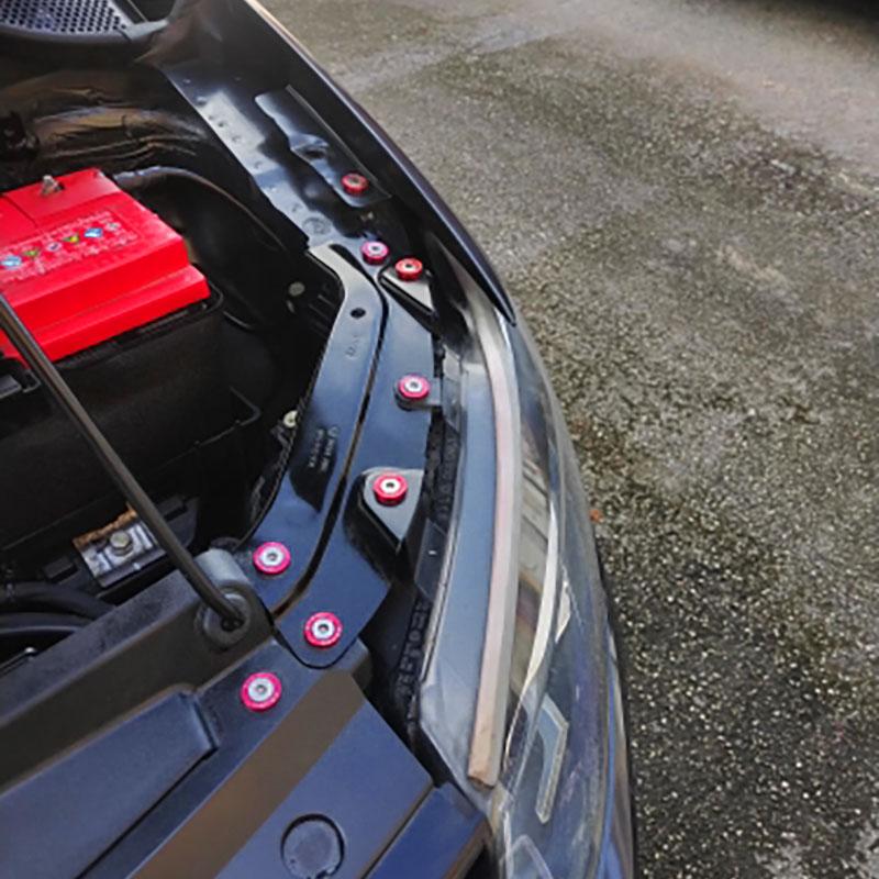 10Pcs M6 Car Modified Hex Fasteners Fender Washer Bumper Engine Concave Screws Car-styling Parts