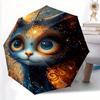 1 шт. Причудливый кошачий автоматический складной компактный зонт, 8 ребер, прочный купол, легкий, портативный, для повседневного использования, подарок,,130