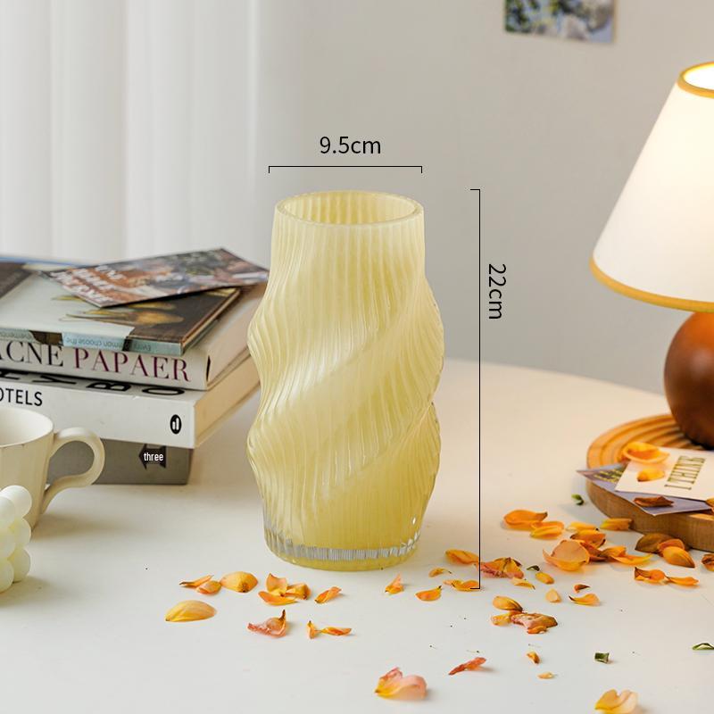 Стеклянная ваза для свежих или сухих цветов - Элегантный французский гидропонный домашний декор