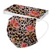 10 шт. трехслойная одноразовая защитная маска с леопардовым принтом для взрослых и цветком