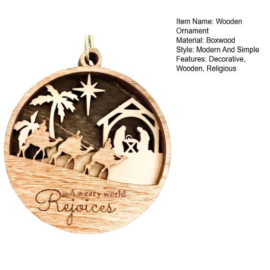 Рождественские украшения Рождественский вертеп Деревянные подвесные украшения Религиозные христианские подарки для женщин и мужчин