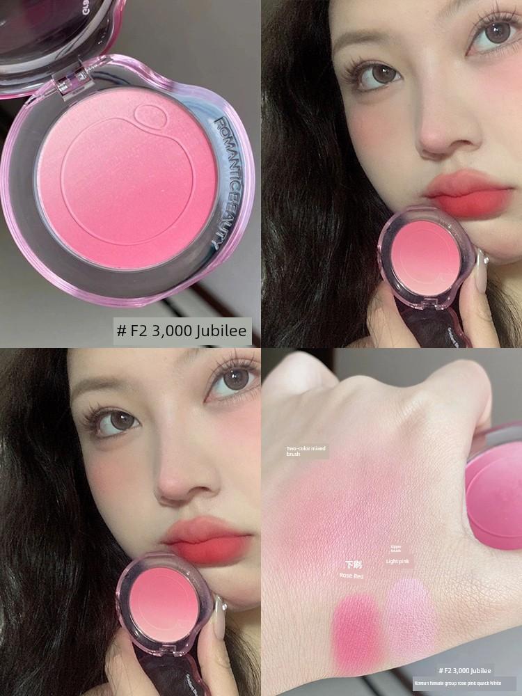 Luo Xiaoman Blush Bubble Gradient F06 Ebony Rose Expansion Color F18 Milk Apricot Nude Makeup Chin Purple Matte Nature