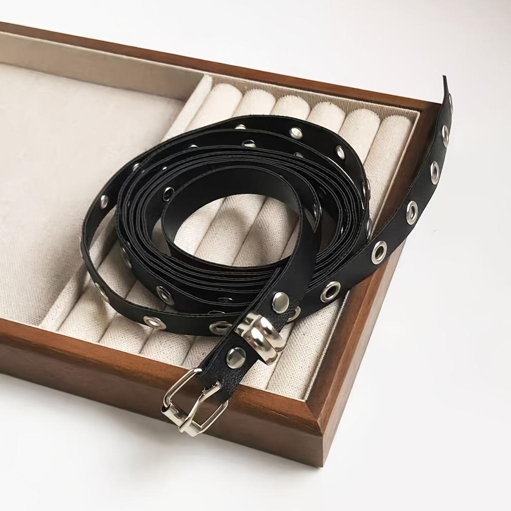 1PC Slender Belt Women's Versatile Rivet Belt Women's