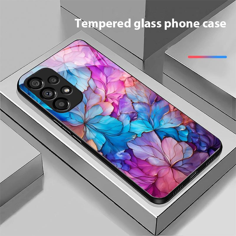 Цветущая золотая роза Для Samsung Galaxy S10 S20 Plus S21 FE S22 23 24 S25 Ultra Черный закаленное стекло чехол для телефона жесткий корпус