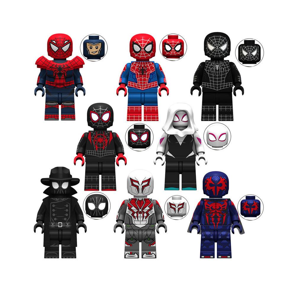 24pcs Superhero Venom Iron Man Spider-Man Hulk Hawkeye Superman Loki Deadpool Building Blocks Figurine Toys