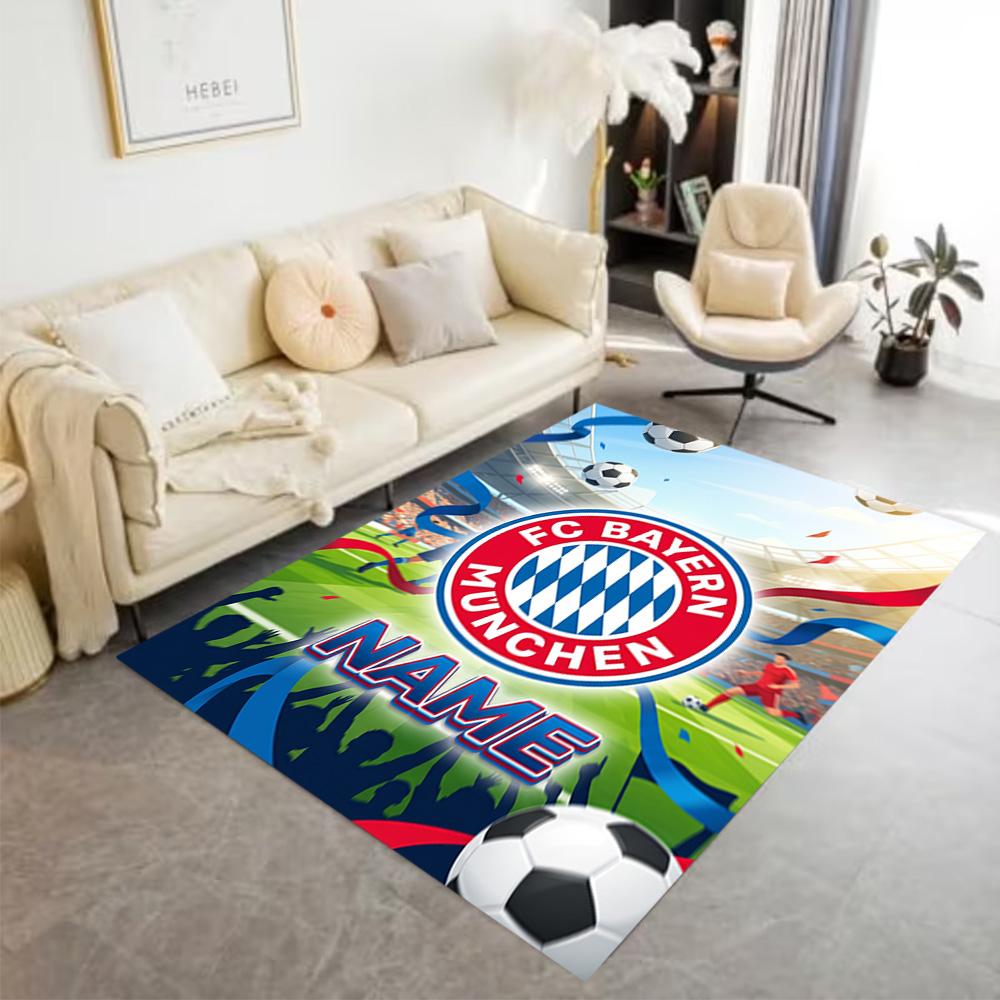German Football Crest Floor Rug Office Rug Suitable for Foyer Living Rooms Playrooms Dining Room Antislip Carpet Decorate Offices