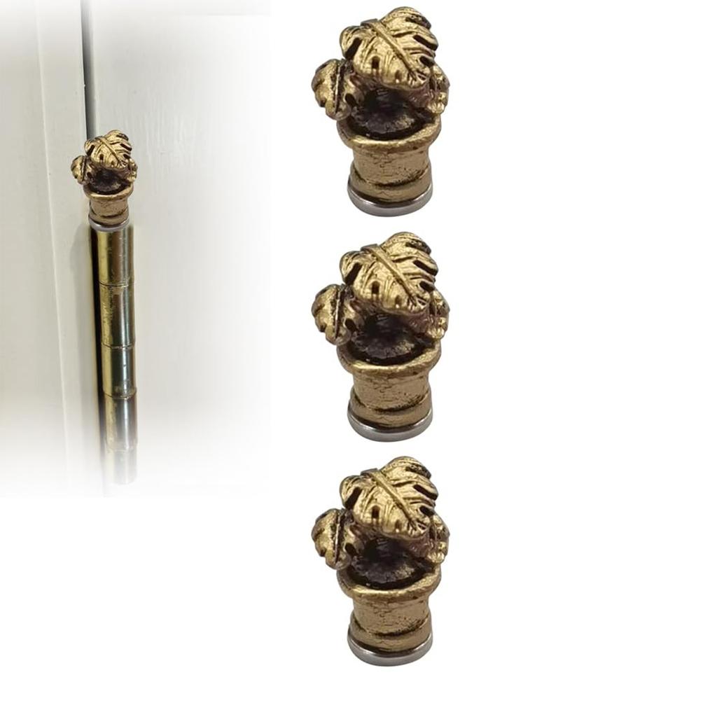 Головка петли для украшения домаВинтажные головки дверных петель в виде животных Декоративный набор из 3 бронзовых головок петли для животных Магнитная дверная петля