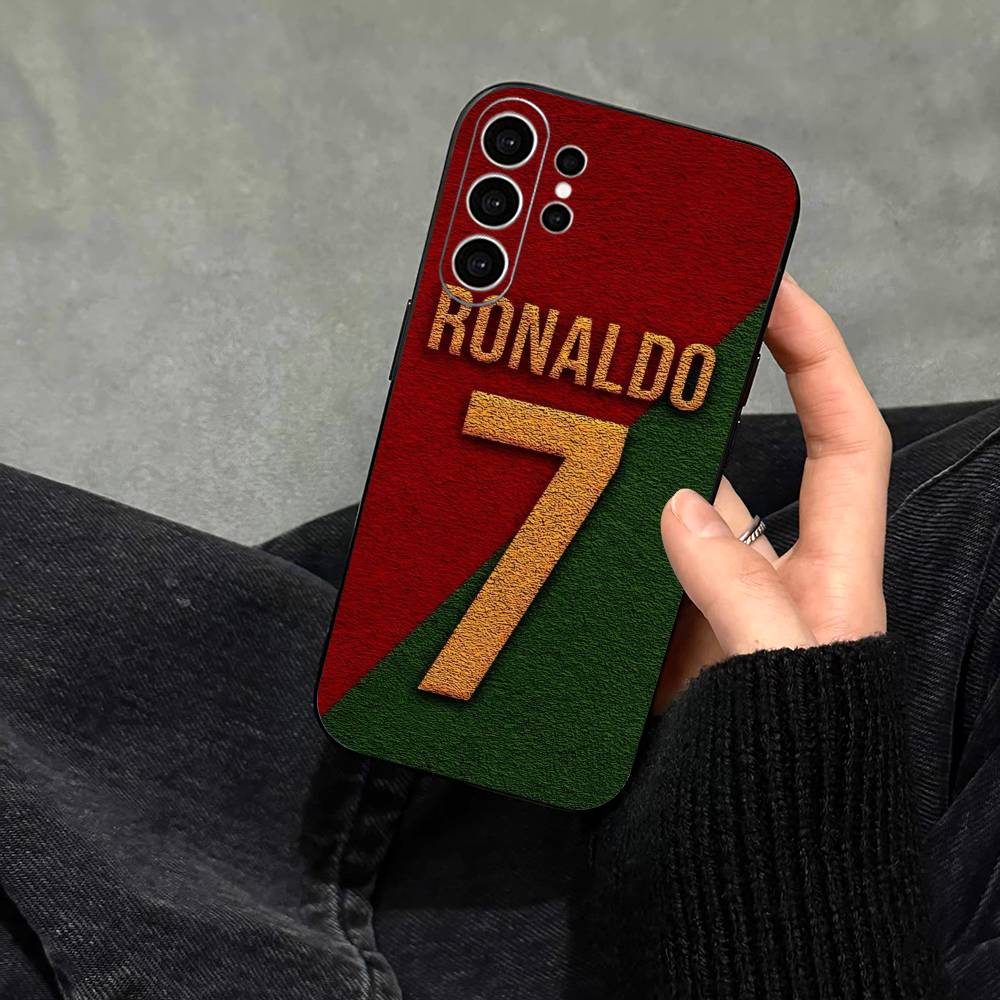 Чехол для телефона CR7-Роналду для Samsung S25, S24, S21, S22, S23, S30, Ultra, S20, Plus, Fe, Note, 10, 9, 5G Черный