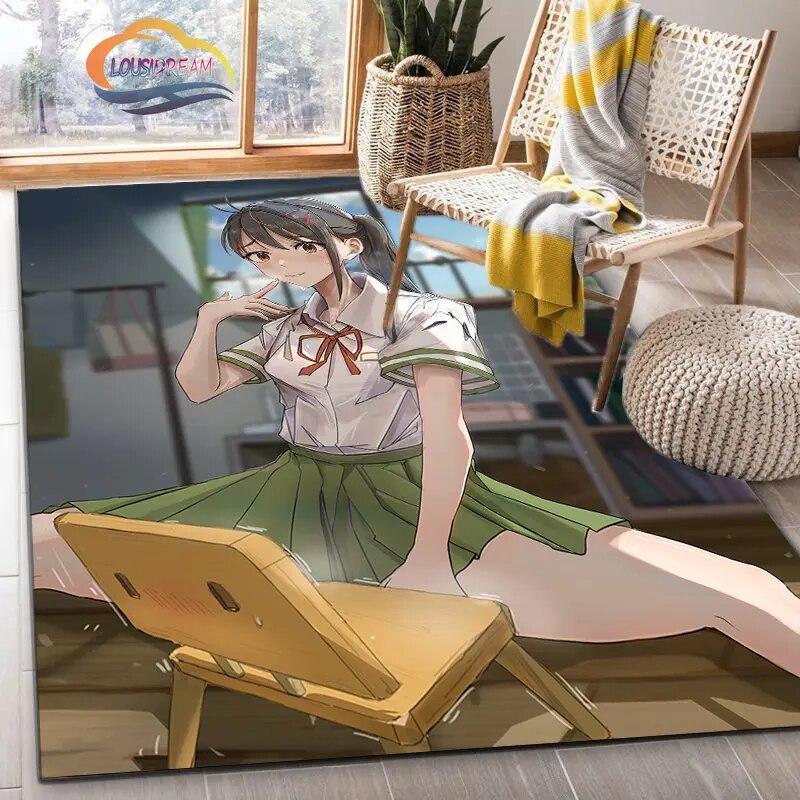 Последний анимированный ковер Suzume Anime 3D печать декоративный коврик для детей и девочек гостиная спальня диван коврик