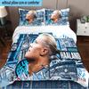 Haaland Player Pose 3PCS Bedding set,Ideal for1pc Duvet Cover And 2pcs Pillowcases Perfect for Christmas gift,Ideal for Bedroom, Dormitory