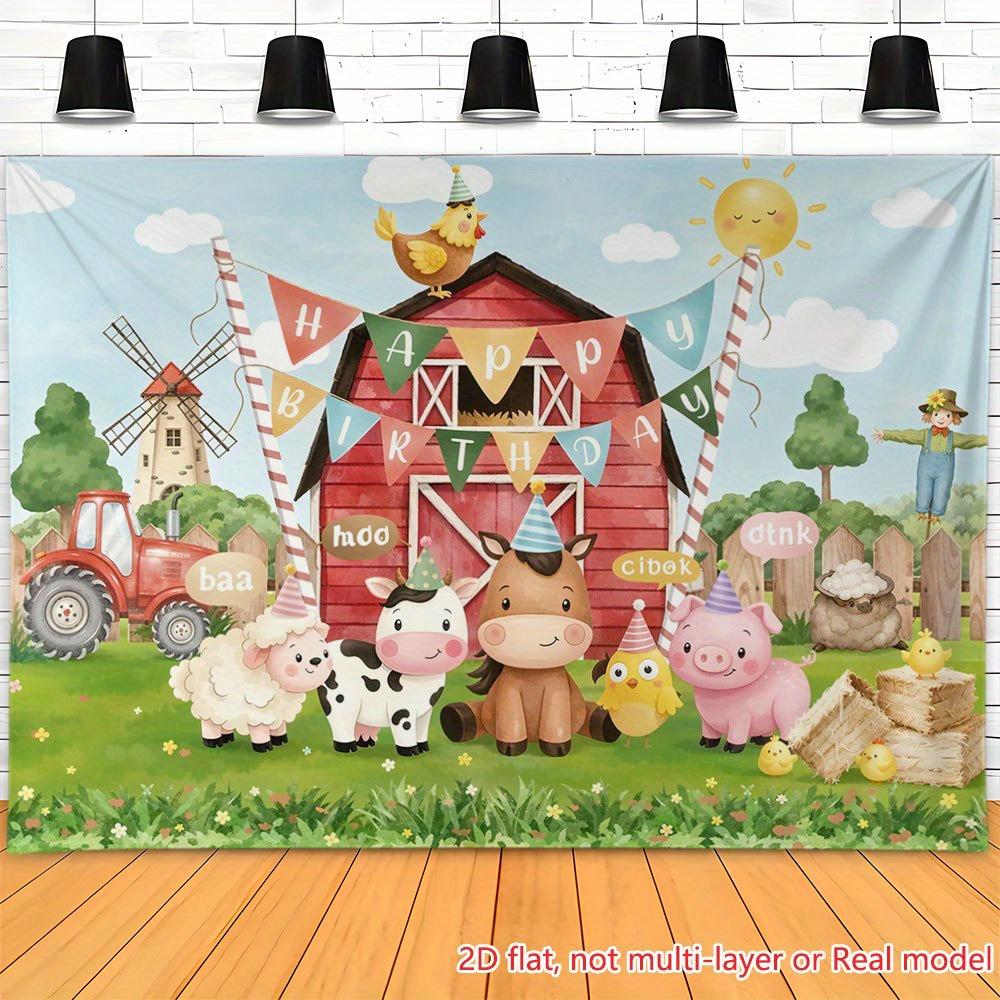 2D plane one feature is the barn farm scene suitable for live streaming shooting background