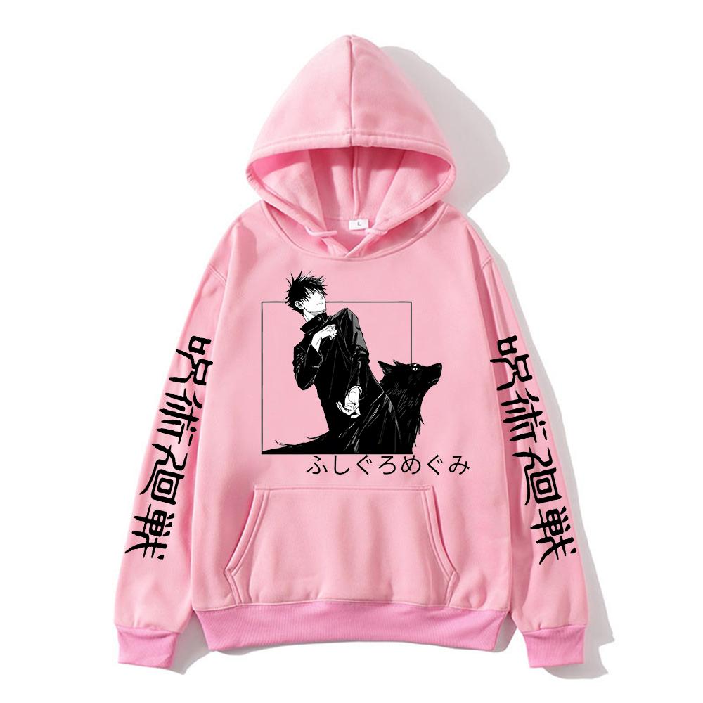 Худи Мегуми Фушигуро Jujutsu Kaisen Графические худи Винтажный оверсайз худи с капюшоном Длинные рукава Мужская женская одежда