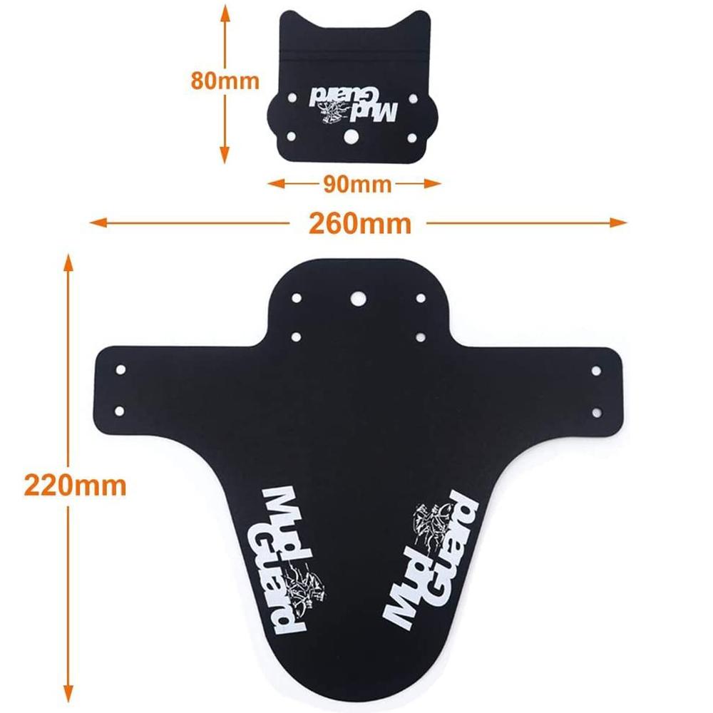 4pcs Mountain Bike Fenders Set with 10 Cable Ties Front and Rear Compatible