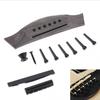 1 Set Acoustic Guitar Bridge + Bridge Pins / Saddle / Nut Saddle Guitar Parts for 40 41 Inch Acoustic Folk Guitar
