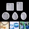 Pendant Water Drop Round Square Elliptical Mirror Drop Glue Mold DIY Resin Earrings Small Pendant