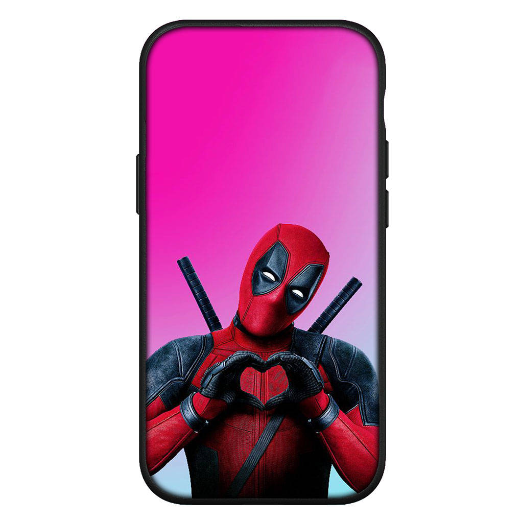 Для iPhone 16 15 Xiaomi Redmi Note 13 12 11 Pro Max X 9 14 XR Samsung Galaxy A15 S24 S23 Plus Huawei OPPO Marvel Deadpool Superhero Logo Phone Case