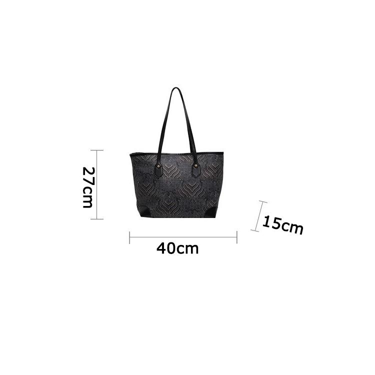 WTEMPO Chinese-style Large-capacity High-end Niche Design Women's Tote Bag New Commuter Single-shoulder Bag for Women